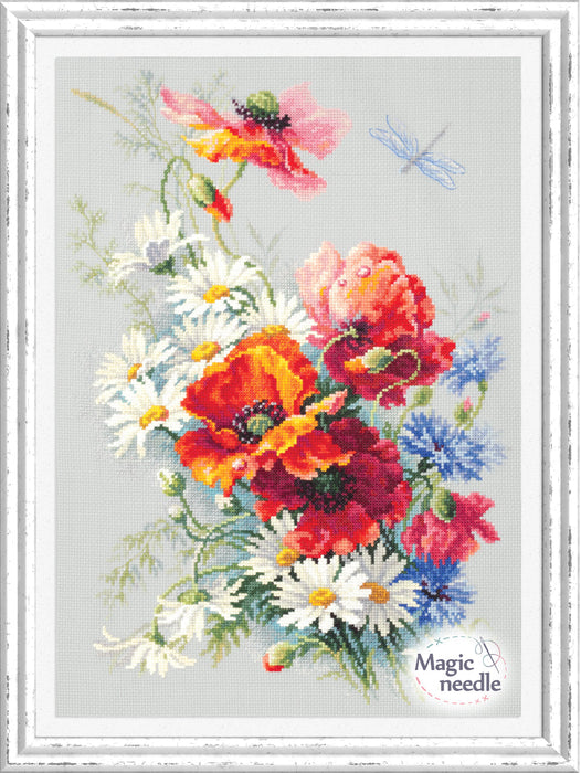 Poppies and Daisies 100-061 Counted Cross-Stitch Kit