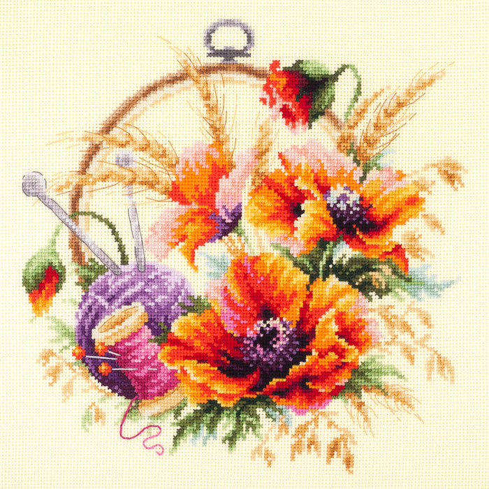 Poppies for Needlewoman 100-123 Counted Cross-Stitch Kit