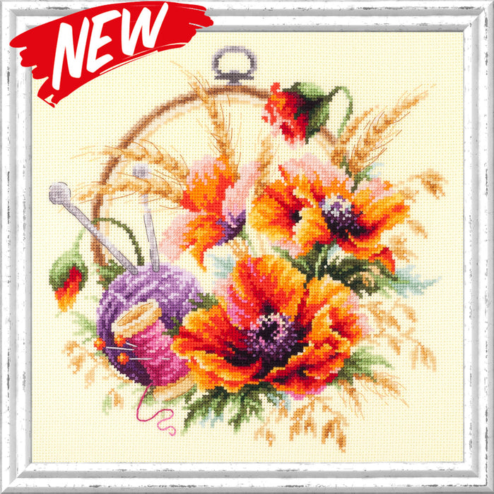 Poppies for Needlewoman 100-123 Counted Cross-Stitch Kit