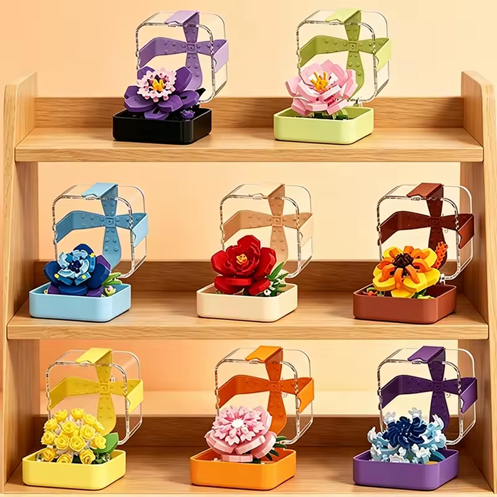 Pink Cherry Mini Flower Building Blocks Kit F07AM11-11-091250807