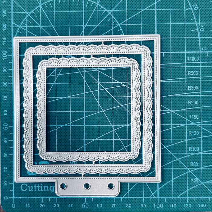 Nested Square Scrapbooking Cutting Die by Wizardi QJ09