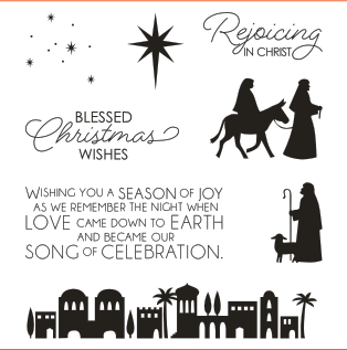 Nativity Scene Clear Stamp & Metal Die Set QS07