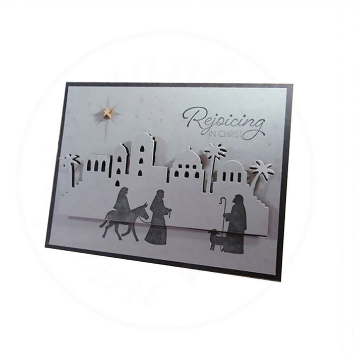 Nativity Scene Clear Stamp & Metal Die Set QS07
