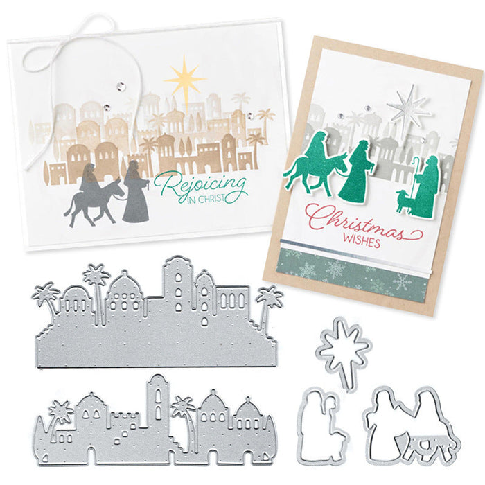 Desert Skyline Scrapbooking Cutting Die by Wizardi QJ101