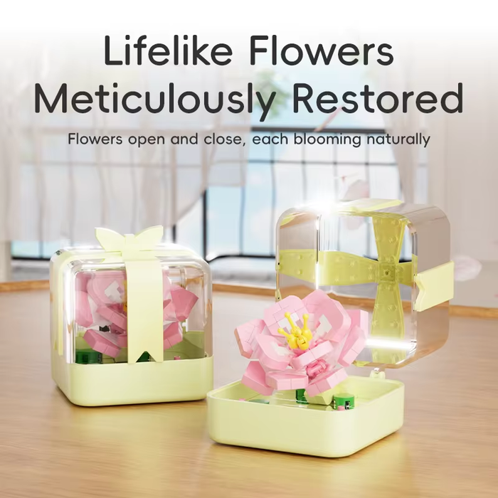 Pink Cherry Mini Flower Building Blocks Kit F07AM11-11-091250807