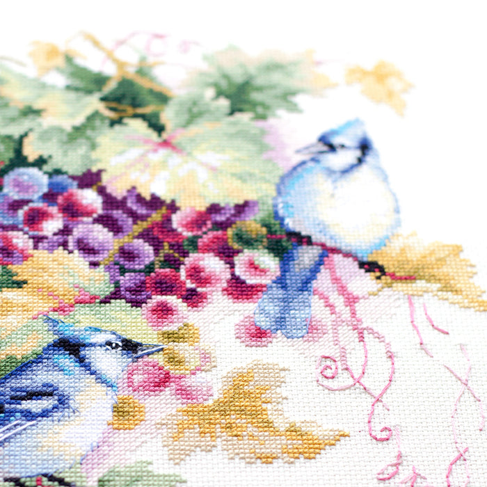 Blue Jay and Grapes 130-022 Counted Cross-Stitch Kit