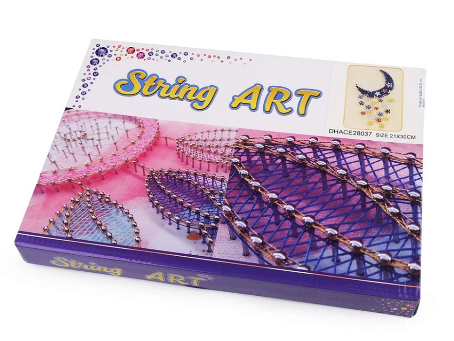 Moon String Art Kit with Stand. Simple Decorative DIY String Art Craft ...