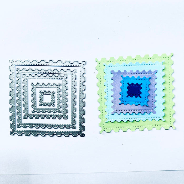 Nested Squares Scrapbooking Cutting Die by Wizardi QJ18