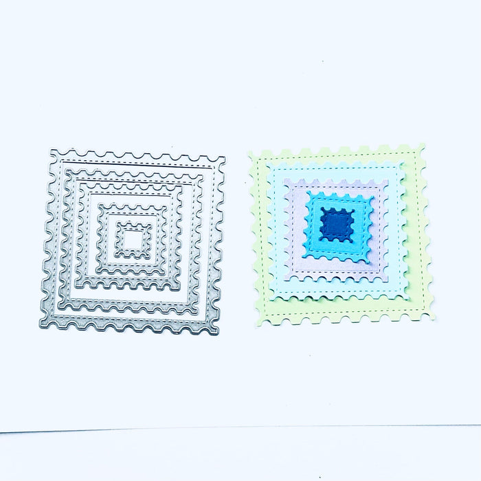 Nested Squares Scrapbooking Cutting Die by Wizardi QJ18