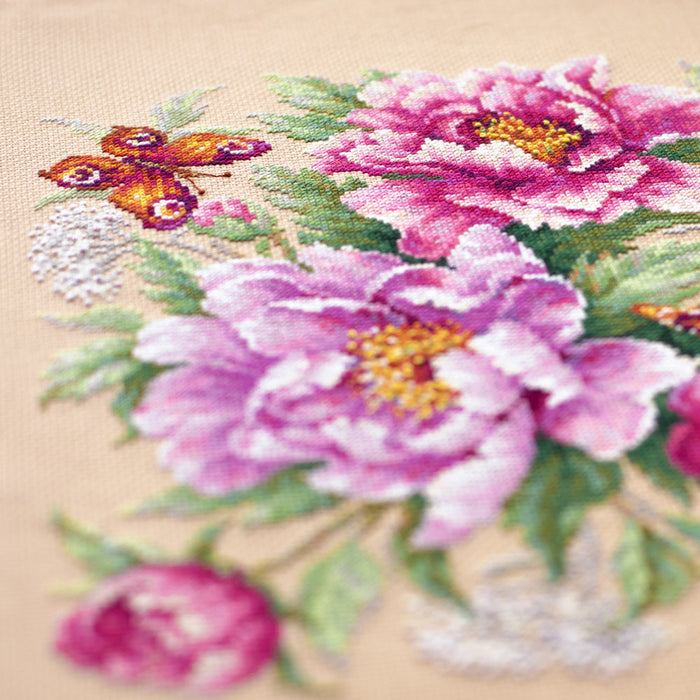 Flower Magic. Peonies 140-001 Counted Cross-Stitch Kit