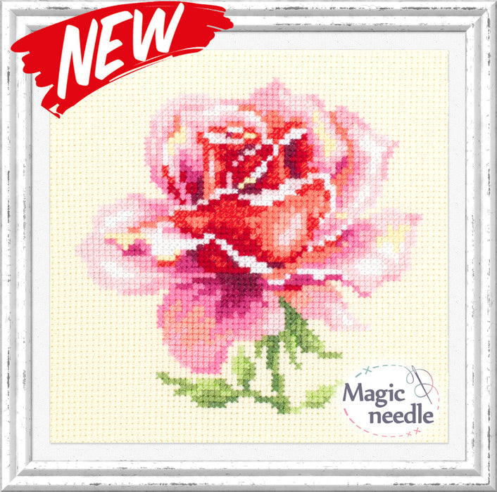 Pink Rose 150-002 Counted Cross-Stitch Kit