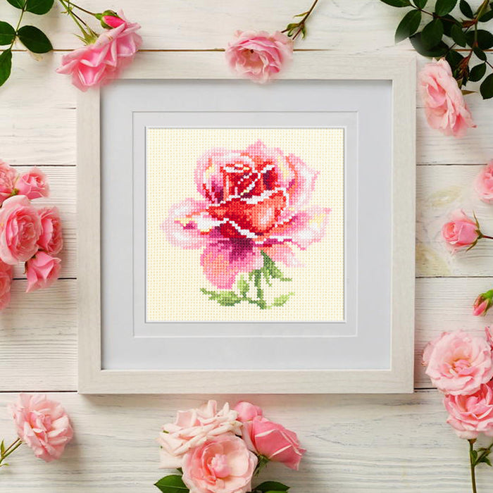 Pink Rose 150-002 Counted Cross-Stitch Kit