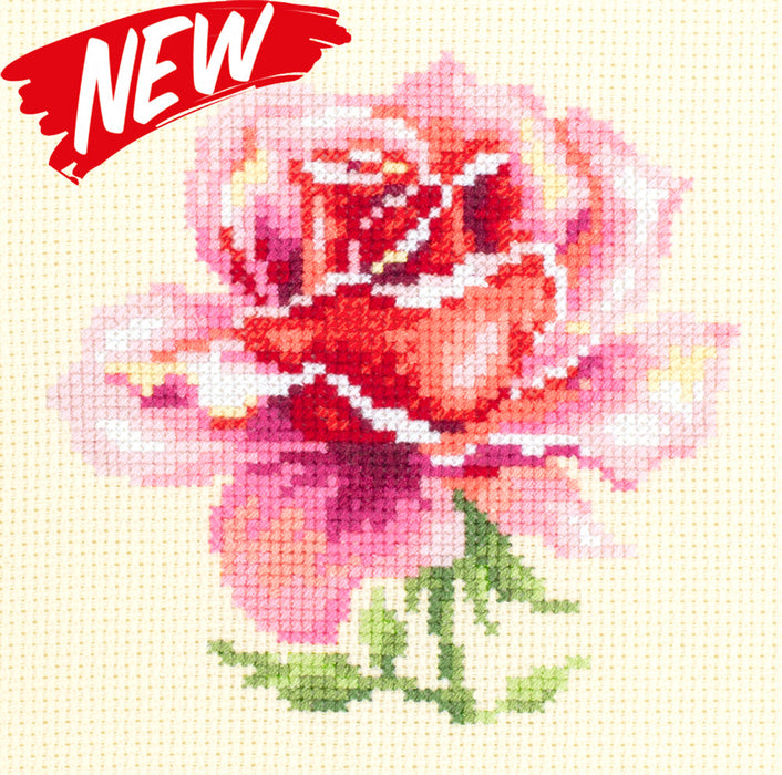 Pink Rose 150-002 Counted Cross-Stitch Kit