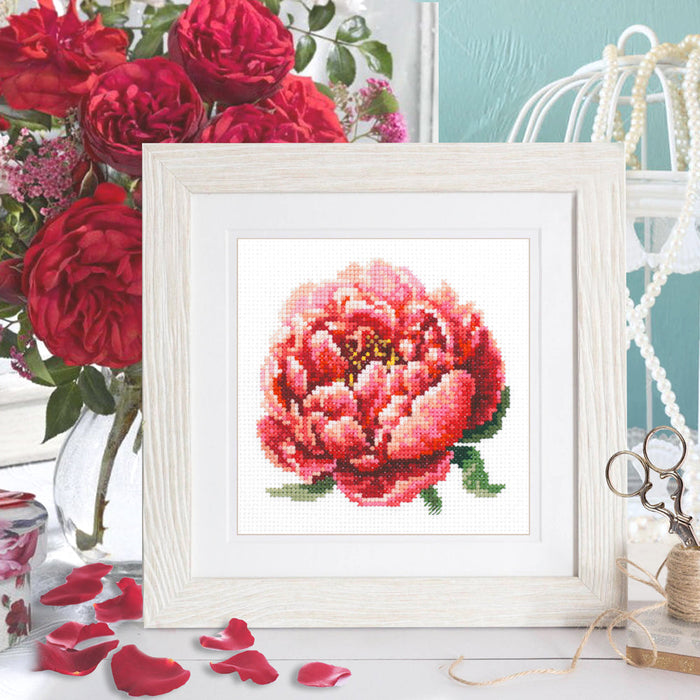 Red Peony 150-009 Counted Cross-Stitch Kit