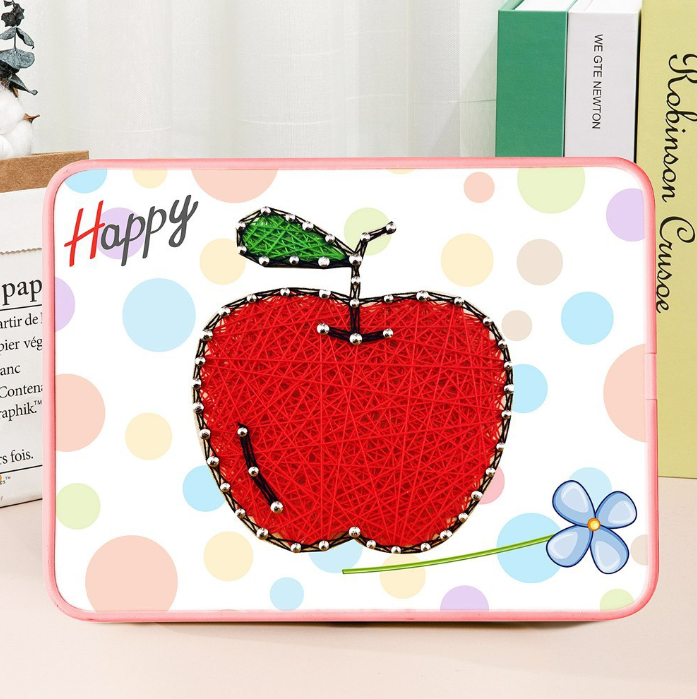 Apple Stringtemplate Apple String Art Kit with Stand. Simple Decorative DIY String Art Craf ...