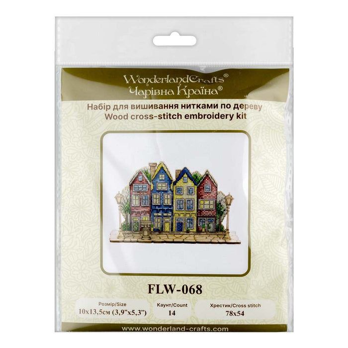 Wooden Cross-Stitch Kit Evening Lights FLW-068