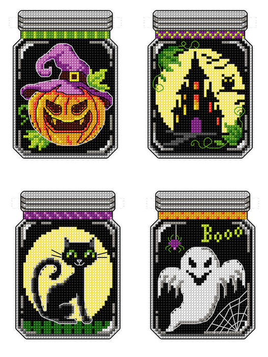 "Halloween Jugs" 170CS Counted Cross-Stitch Kit