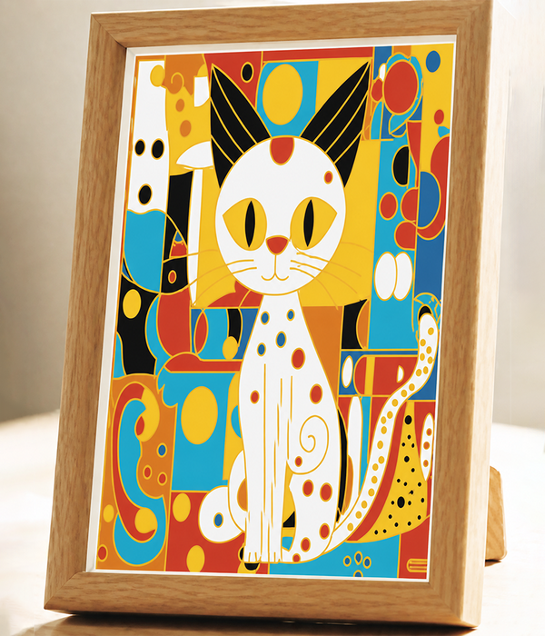 Abstract Cat Cloisonne Art Kit F07AM3-19-2