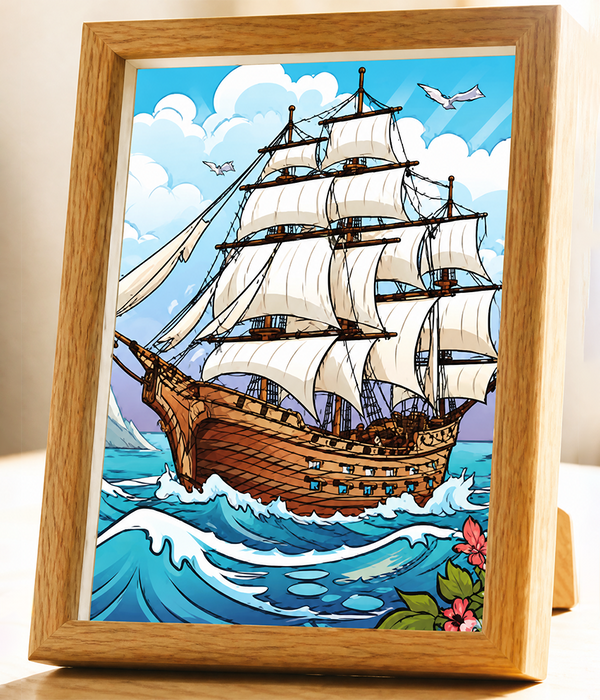 Sailing Ship Cloisonne Art Kit F07AM3-19-13