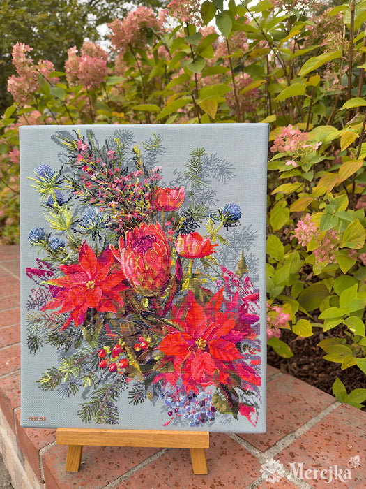 Christmas Arrangement K-272 Counted Cross-Stitch Kit