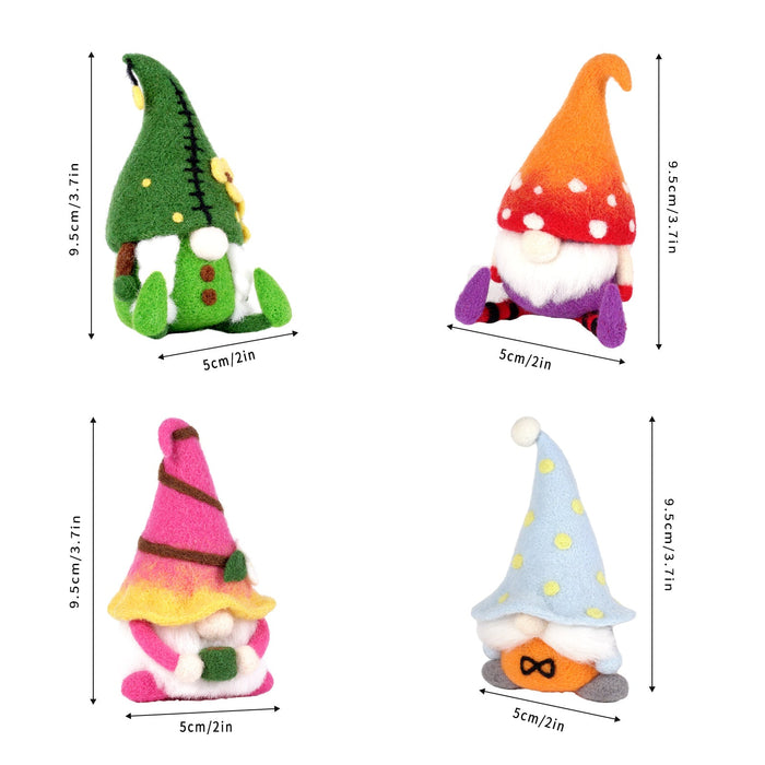 Gnomes Needle Felting Kit. Wizardi DIY Wool Craft F07N8-Z-01