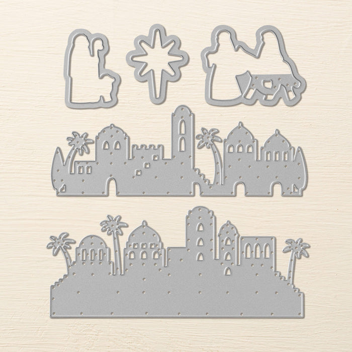 Nativity Scene Clear Stamp & Metal Die Set QS07