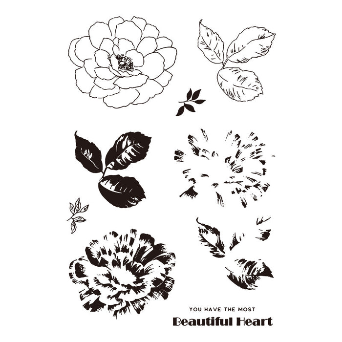 Vintage Floral Clear Stamp & Metal Die Set QS05