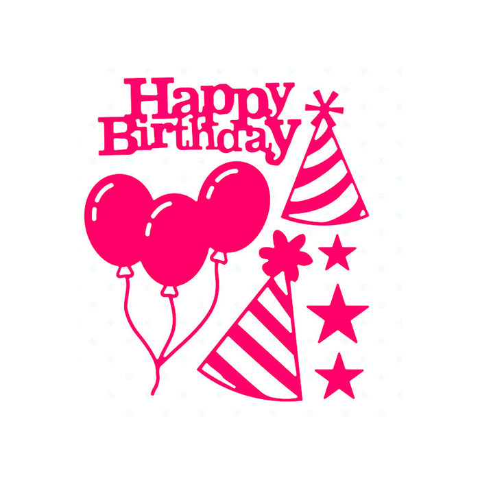 Happy Birthday Scrapbooking Cutting Die by Wizardi QJ89