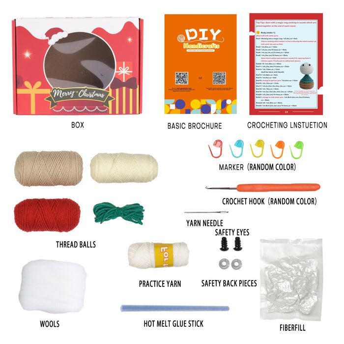 Christmas Amigurumi DIY Crochet Kit Wizardi F07N8-M109