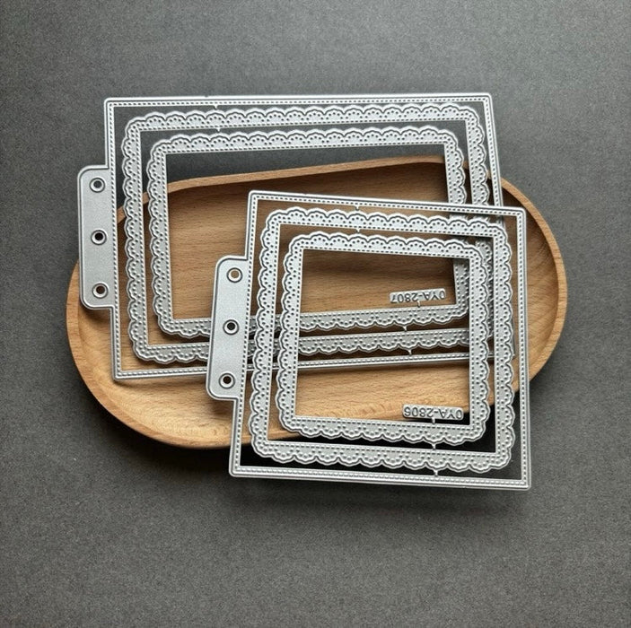 Nested Square Scrapbooking Cutting Die by Wizardi QJ09