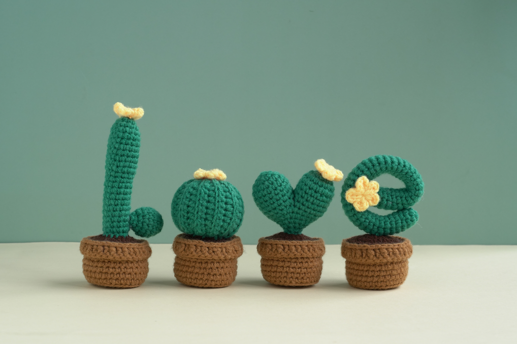 Potted Flower Amigurumi DIY Crochet Kit Wizardi F07N8-M18