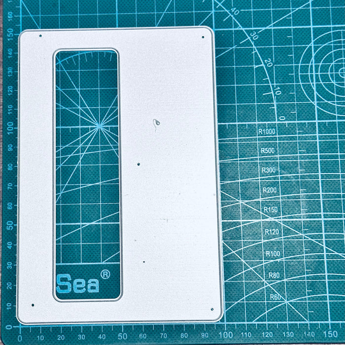Slim Rectangle Scrapbooking Cutting Die by Wizardi QJ08
