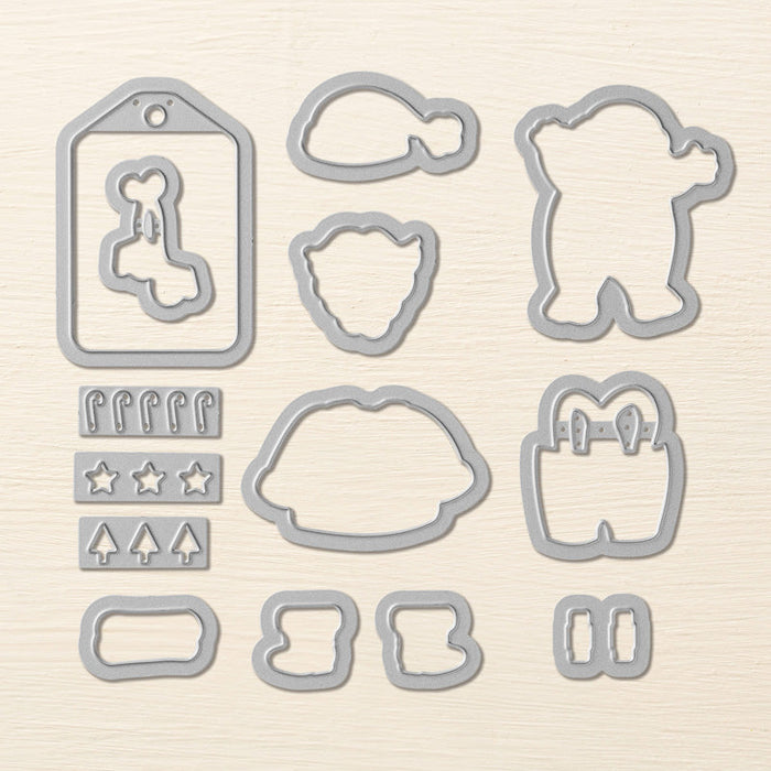 Santa Clothes Clear Stamp & Metal Die Set QS12