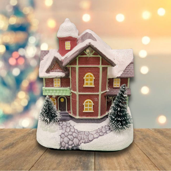 Christmas Village House with LED Lights F07M4-38-W221A