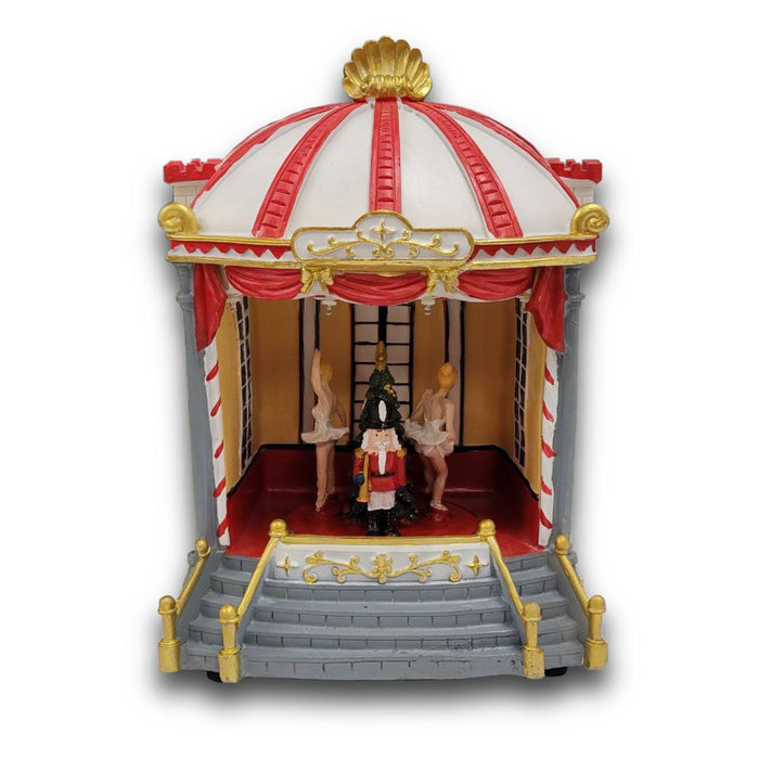 Festive Carousel Music Box. Theatre Christmas Village F07M3-21