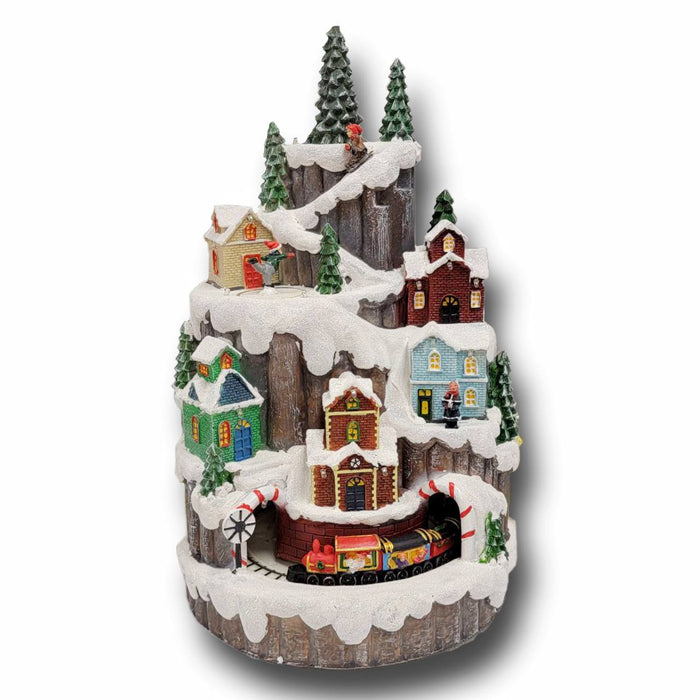 Christmas Village with Snowy Mountain Decoration F07M3-26