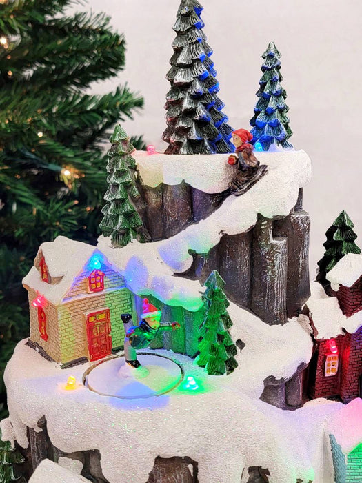 Christmas Village with Snowy Mountain Decoration F07M3-26