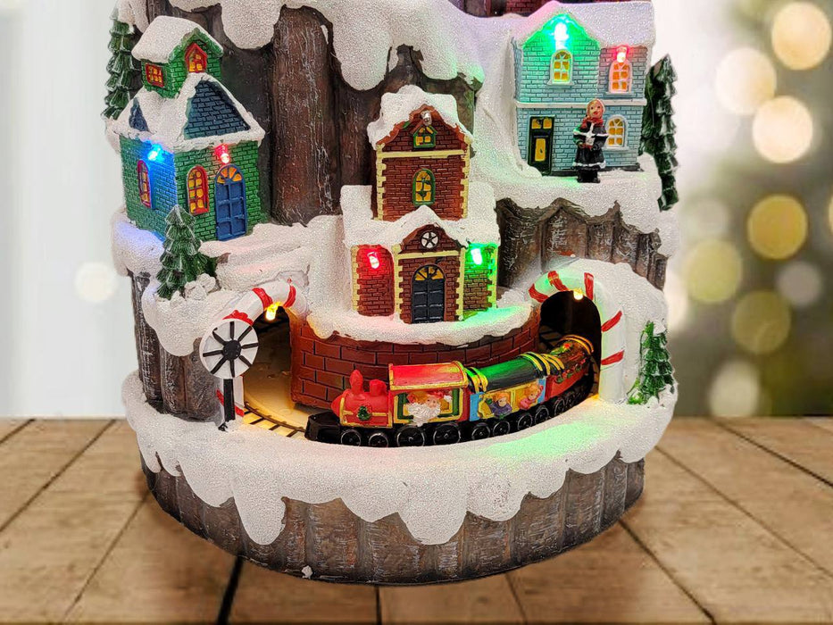 Christmas Village with Snowy Mountain Decoration F07M3-26