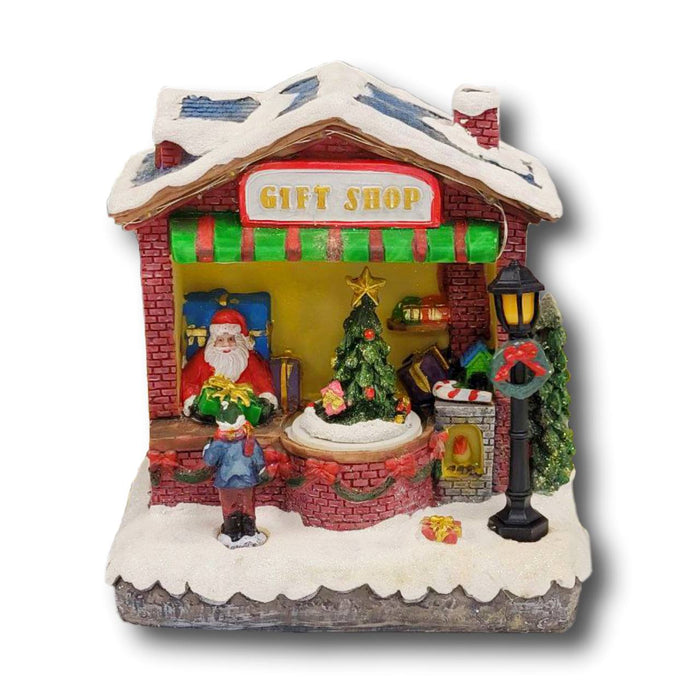 Santa's Gift Shop Christmas Decoration. Christmas Village F07M3-27A