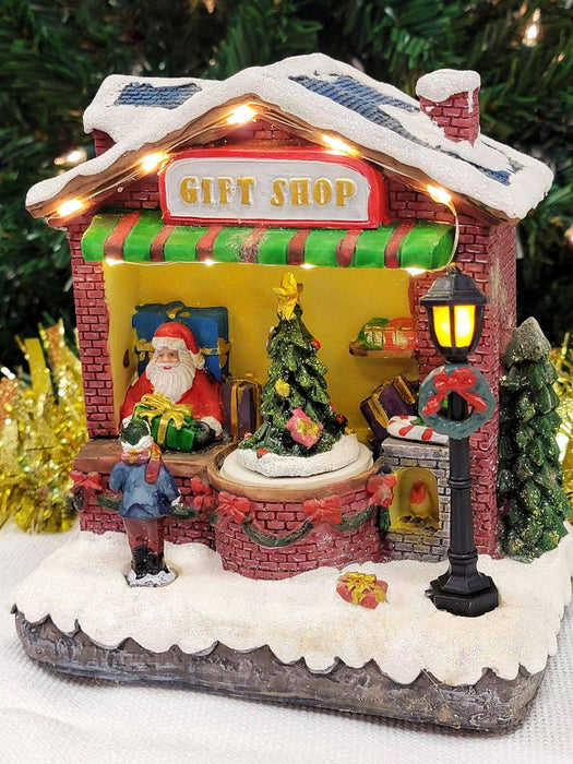 Santa's Gift Shop Christmas Decoration. Christmas Village F07M3-27A