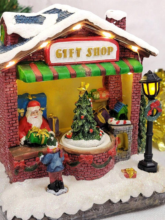 Santa's Gift Shop Christmas Decoration. Christmas Village F07M3-27A