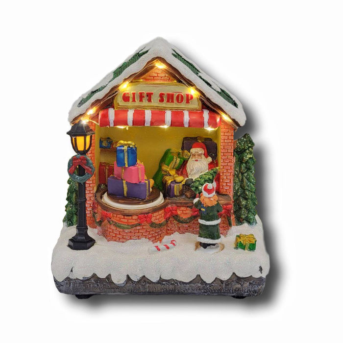 Santa's Gift Shop Christmas Decoration. Christmas Village F07M3-27B