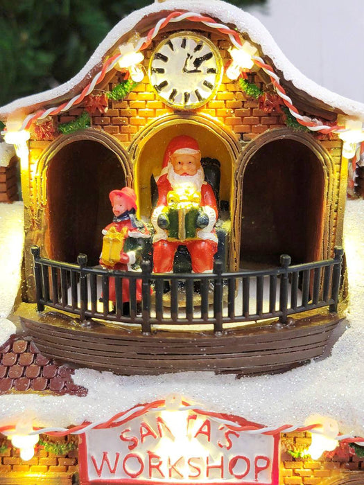 Santa's Workshop Christmas Decoration - Brown. Christmas Village F07M3-28A