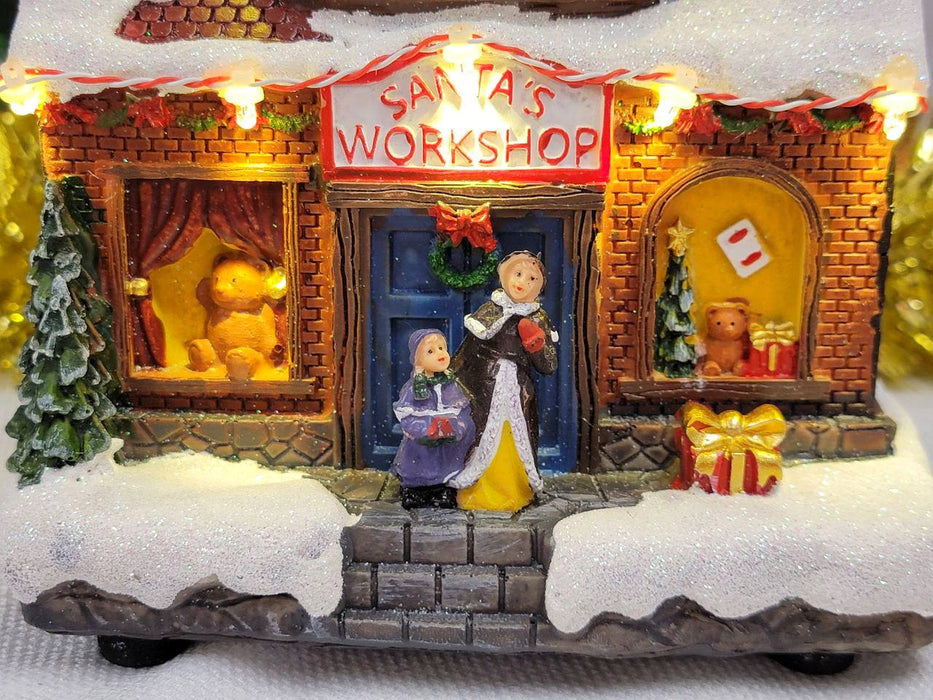 Santa's Workshop Christmas Decoration - Brown. Christmas Village F07M3-28A