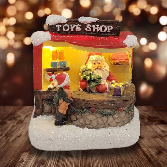 Santa's Toys Shop Christmas Decoration. Christmas Village F07M3-30–°