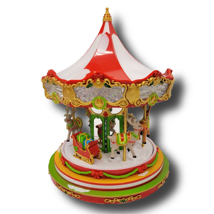 Christmas Carousel Decoration. Christmas Village F07M3-5-FQ24066