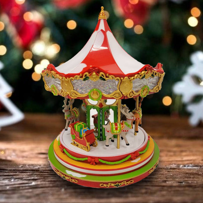 Christmas Carousel Decoration. Christmas Village F07M3-5-FQ24066