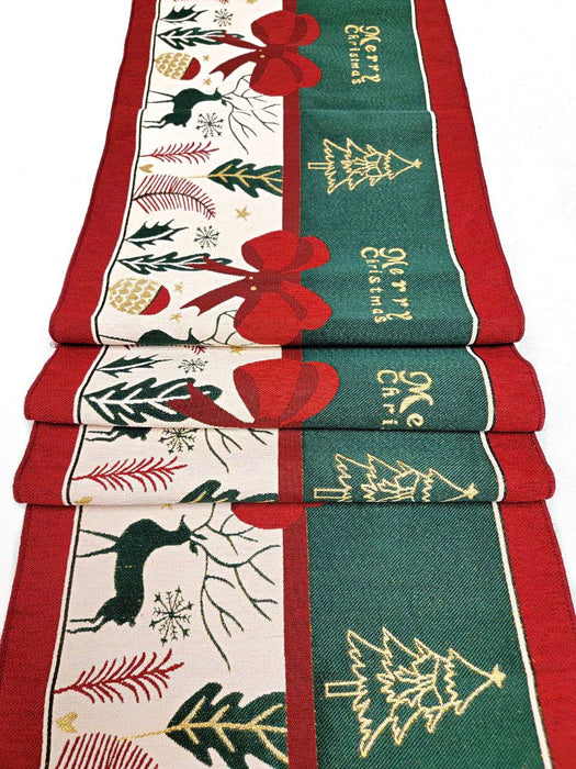 Festive Holiday Tree Christmas Table Runner F07M5-10C