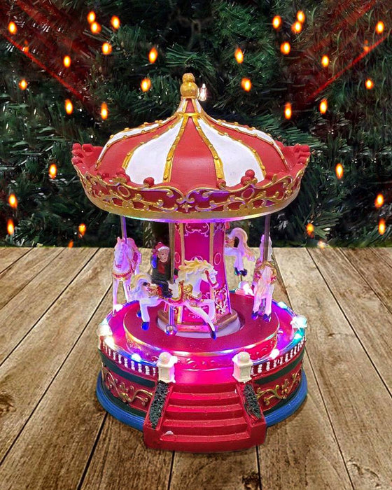 Christmas Carousel Decoration - Small. Christmas Village F07M3-1-FQ22011