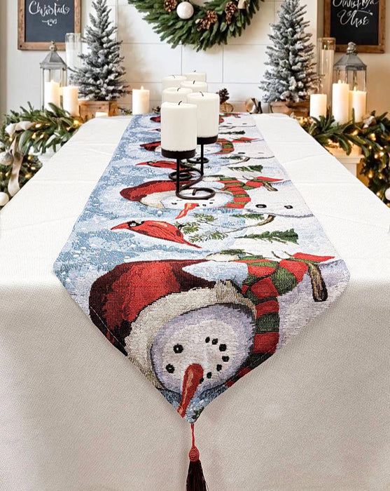 Joyful Snowmen Christmas Table Runner F07M5-8E